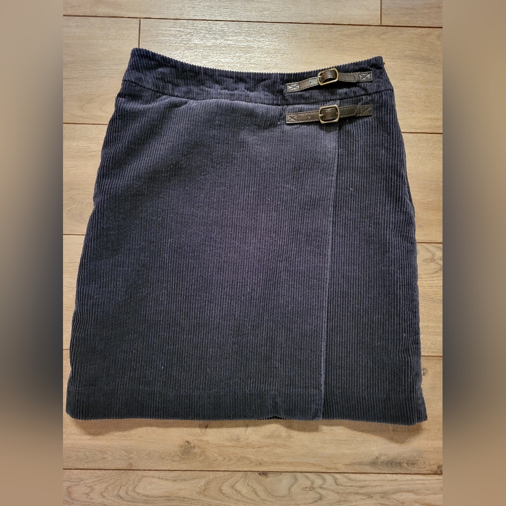 Boden Charcoal Grey Thick Corduroy Skirt Size 4